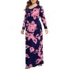 imageLONGYUAN Womens Plus Size Maxi Dresses for Curvy Women Casual Long Dress XL6XL2rose Silhouette