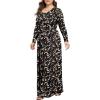 imageLONGYUAN Womens Plus Size Maxi Dresses for Curvy Women Casual Long Dress XL6XLBlack Plum