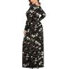 imageLONGYUAN Womens Plus Size Maxi Dresses for Curvy Women Casual Long Dress XL6XLBlack Winter Fl