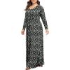 imageLONGYUAN Womens Plus Size Maxi Dresses for Curvy Women Casual Long Dress XL6XLBlackwhite Daisy