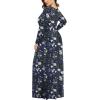 imageLONGYUAN Womens Plus Size Maxi Dresses for Curvy Women Casual Long Dress XL6XLBlue Purple Fl