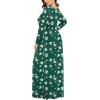 imageLONGYUAN Womens Plus Size Maxi Dresses for Curvy Women Casual Long Dress XL6XLGreen Begonia Fl