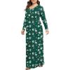 imageLONGYUAN Womens Plus Size Maxi Dresses for Curvy Women Casual Long Dress XL6XLGreen Begonia Fl