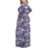 imageLONGYUAN Womens Plus Size Maxi Dresses for Curvy Women Casual Long Dress XL6XLMixed Blue Redflower