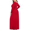 imageLONGYUAN Womens Plus Size Maxi Dresses for Curvy Women Casual Long Dress XL6XLRed