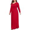 imageLONGYUAN Womens Plus Size Maxi Dresses for Curvy Women Casual Long Dress XL6XLRed