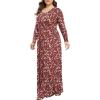 imageLONGYUAN Womens Plus Size Maxi Dresses for Curvy Women Casual Long Dress XL6XLRedwhite Fl