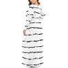 imageLONGYUAN Womens Plus Size Maxi Dresses for Curvy Women Casual Long Dress XL6XLWhite Stripesleeve