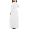 imageLONGYUAN Womens Plus Size Maxi Dresses for Curvy Women Casual Long Dress XL6XLWhitesleeve