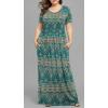 imageLONGYUAN Womens Plus Size Maxi Dresses for Curvy Women Summer Short Sleeve Casual 2025 Long Dress XL6XLBluekhaki