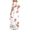 imageLONGYUAN Womens Plus Size Maxi Dresses for Curvy Women Summer Short Sleeve Casual 2025 Long Dress XL6XLFloral White