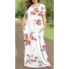 imageLONGYUAN Womens Plus Size Maxi Dresses for Curvy Women Summer Short Sleeve Casual 2025 Long Dress XL6XLFloral White