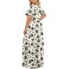 imageLONGYUAN Womens Plus Size Maxi Dresses for Curvy Women Summer Short Sleeve Casual 2025 Long Dress XL6XLInk Rose1