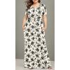imageLONGYUAN Womens Plus Size Maxi Dresses for Curvy Women Summer Short Sleeve Casual 2025 Long Dress XL6XLInk Rose1
