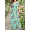 imageLONGYUAN Womens Plus Size Maxi Dresses for Curvy Women Summer Short Sleeve Casual 2025 Long Dress XL6XLMint Green