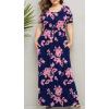 imageLONGYUAN Womens Plus Size Maxi Dresses for Curvy Women Summer Short Sleeve Casual 2025 Long Dress XL6XLRose Silhouette