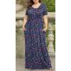 imageLONGYUAN Womens Plus Size Maxi Dresses for Curvy Women Summer Short Sleeve Casual 2025 Long Dress XL6XLShiveringnavy Blue