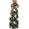 imageLONGYUAN Womens Plus Size Maxi Dresses for Curvy Women Summer Short Sleeve Casual 2025 Long Dress XL6XLYellow Green Lily