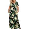imageLONGYUAN Womens Plus Size Maxi Dresses for Curvy Women Summer Short Sleeve Casual 2025 Long Dress XL6XLYellow Green Lily