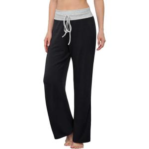 imageLONGYUAN Womens Comfy Pajama Pants Casual Stretch Pant Lounge Pants Wide Leg for All Seasons