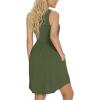 imageLONGYUAN Sundress Hawaiian Dresses for Women 2025 Summer Tank Dress Cover up with Pockets S3XLArmy Green