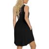 imageLONGYUAN Sundress Hawaiian Dresses for Women 2025 Summer Tank Dress Cover up with Pockets S3XLBlackacs