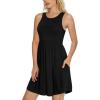 imageLONGYUAN Sundress Hawaiian Dresses for Women 2025 Summer Tank Dress Cover up with Pockets S3XLBlackacs
