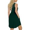 imageLONGYUAN Sundress Hawaiian Dresses for Women 2025 Summer Tank Dress Cover up with Pockets S3XLDark Green