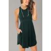 imageLONGYUAN Sundress Hawaiian Dresses for Women 2025 Summer Tank Dress Cover up with Pockets S3XLDark Green