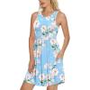 imageLONGYUAN Sundress Hawaiian Dresses for Women 2025 Summer Tank Dress Cover up with Pockets S3XLFl Light Blue