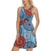 imageLONGYUAN Sundress Hawaiian Dresses for Women 2025 Summer Tank Dress Cover up with Pockets S3XLFl Mix Blue