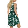 imageLONGYUAN Sundress Hawaiian Dresses for Women 2025 Summer Tank Dress Cover up with Pockets S3XLGreen Bottom Flower