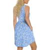 imageLONGYUAN Sundress Hawaiian Dresses for Women 2025 Summer Tank Dress Cover up with Pockets S3XLLb White Floret