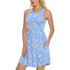 imageLONGYUAN Sundress Hawaiian Dresses for Women 2025 Summer Tank Dress Cover up with Pockets S3XLLb White Floret