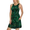 imageLONGYUAN Sundress Hawaiian Dresses for Women 2025 Summer Tank Dress Cover up with Pockets S3XLLeaf Green