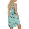 imageLONGYUAN Sundress Hawaiian Dresses for Women 2025 Summer Tank Dress Cover up with Pockets S3XLMint Green