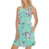 imageLONGYUAN Sundress Hawaiian Dresses for Women 2025 Summer Tank Dress Cover up with Pockets S3XLMint Green
