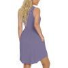 imageLONGYUAN Sundress Hawaiian Dresses for Women 2025 Summer Tank Dress Cover up with Pockets S3XLPurple Gray