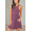 imageLONGYUAN Sundress Hawaiian Dresses for Women 2025 Summer Tank Dress Cover up with Pockets S3XLPurple Red
