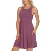 imageLONGYUAN Sundress Hawaiian Dresses for Women 2025 Summer Tank Dress Cover up with Pockets S3XLPurple Red