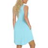 imageLONGYUAN Sundress Hawaiian Dresses for Women 2025 Summer Tank Dress Cover up with Pockets S3XLSky Blue