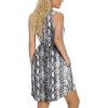 imageLONGYUAN Sundress Hawaiian Dresses for Women 2025 Summer Tank Dress Cover up with Pockets S3XLSnake Print White