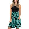 Black-turquoise Floral