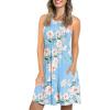 imageLONGYUAN Sundress Hawaiian Dresses for Women 2025 Summer Tank Dress Cover up with Pockets S3XLFl Light Blue