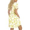 imageLONGYUAN Womens Casual Dresses 2025 Summer Short Sleeve Dress Hide Belly Loose Fit Sundress with Pockets S3XLApricot Floret