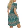 imageLONGYUAN Womens Casual Dresses 2025 Summer Short Sleeve Dress Hide Belly Loose Fit Sundress with Pockets S3XLBluekhaki
