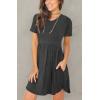 imageLONGYUAN Womens Casual Dresses 2025 Summer Short Sleeve Dress Hide Belly Loose Fit Sundress with Pockets S3XLDark Grey