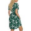 imageLONGYUAN Womens Casual Dresses 2025 Summer Short Sleeve Dress Hide Belly Loose Fit Sundress with Pockets S3XLFloret Green
