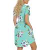 imageLONGYUAN Womens Casual Dresses 2025 Summer Short Sleeve Dress Hide Belly Loose Fit Sundress with Pockets S3XLMint Green