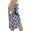 imageLONGYUAN Womens Long Sleeve Dresses Casual Loose Fit Swing Dress Hide Belly with Pockets1white Sunflower